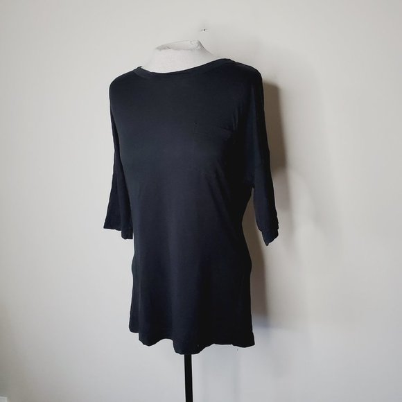 JAMES PERSE 100% Pima Cotton Black Slub T-shirt SMALL size 1 - Picture 5 of 11